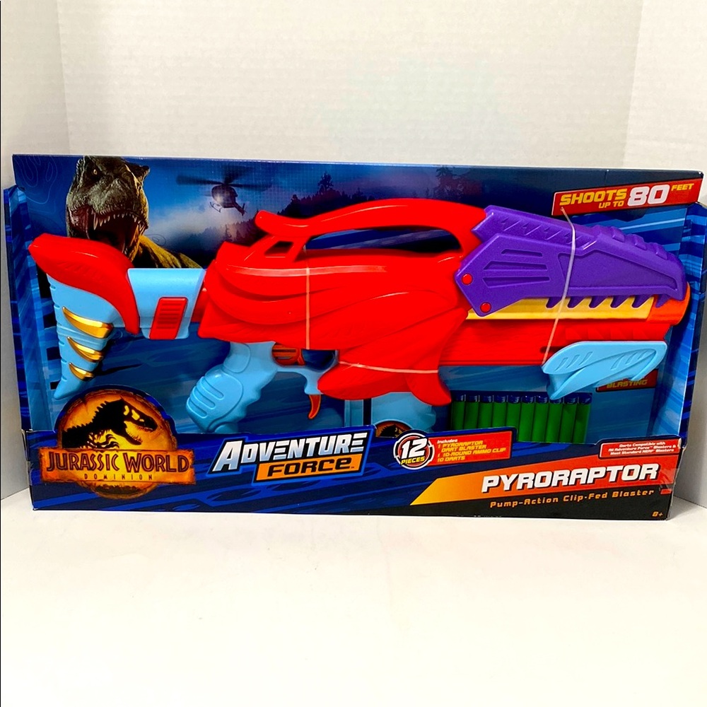 JURASSIC WORLD ADVENTURE FORCE PYRORAPTOR BLASTER